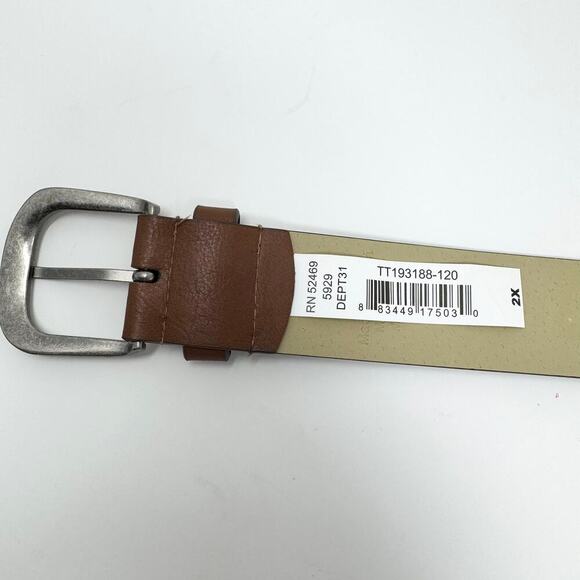 Time and Tru Brown Floral Embroidered Vegan Leather Belt Boho Women's Plus Sz 2X - Picture 11 of 12